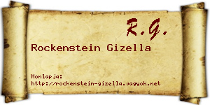 Rockenstein Gizella névjegykártya