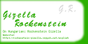 gizella rockenstein business card